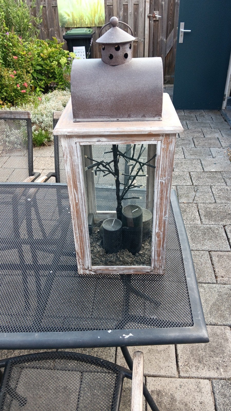 Decoratieve lantaarn met batterijverlichting, Ophalen