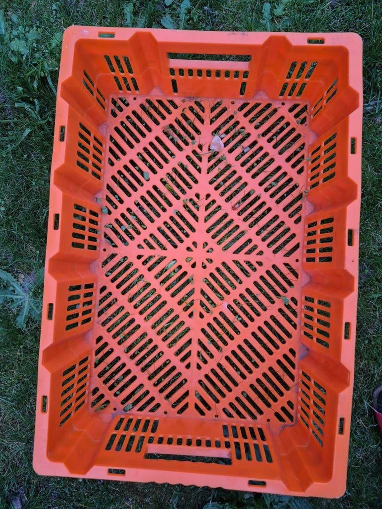Oranje stapelbakken - Handige opbergkrat, Doe-het-zelf en Verbouw, Kratten en Dozen, Gebruikt, 40 tot 60 cm, 50 tot 75 cm, Minder dan 35 cm