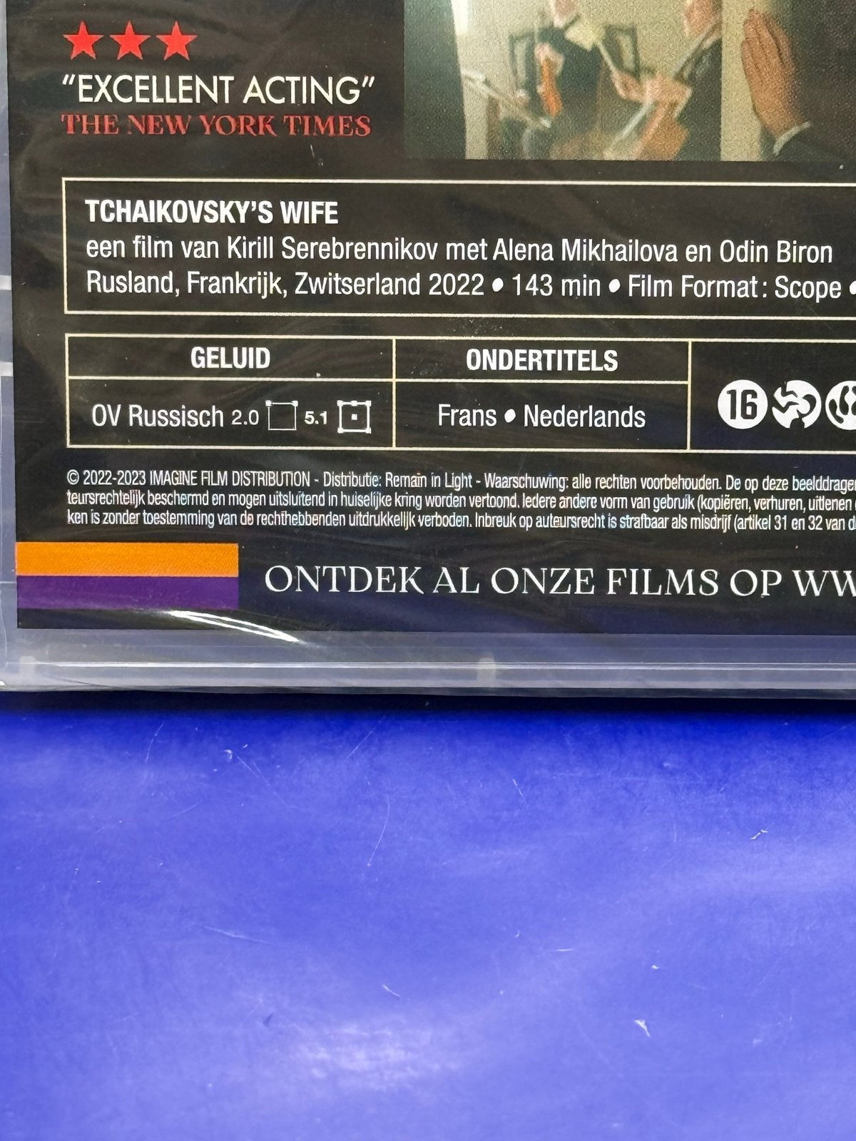 002. Tchaikovsky's Wife dvd NLO NIEUW SEALEND, Vanaf 16 jaar, Overige gebieden, Verzenden, Nederlands
