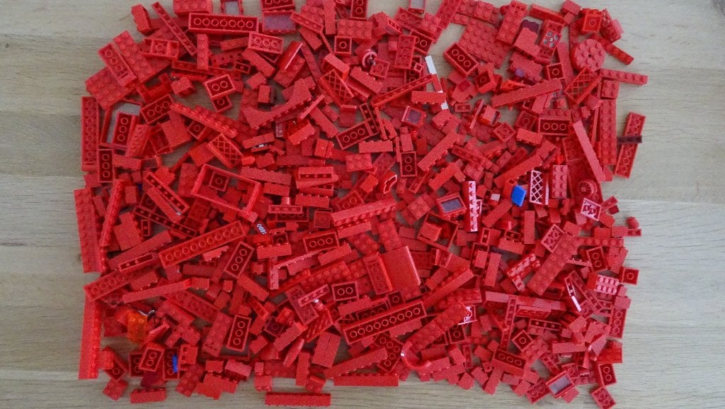 Partij Lego stenen ROOD - ca. 700 stuks (P6), Ophalen of Verzenden, Gebruikt, Losse stenen, Lego