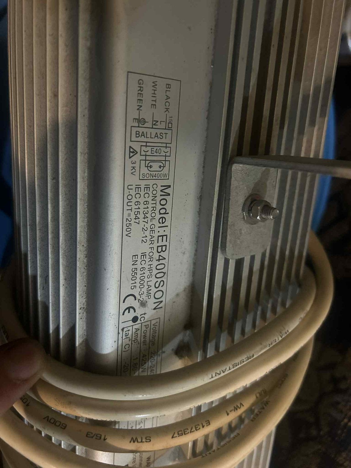 B.A.L 425W Model:EB400SON Voorschakelapparaat voor HPS-lamp, Minder dan 30 cm, Radiator, Minder dan 60 cm, Ophalen of Verzenden