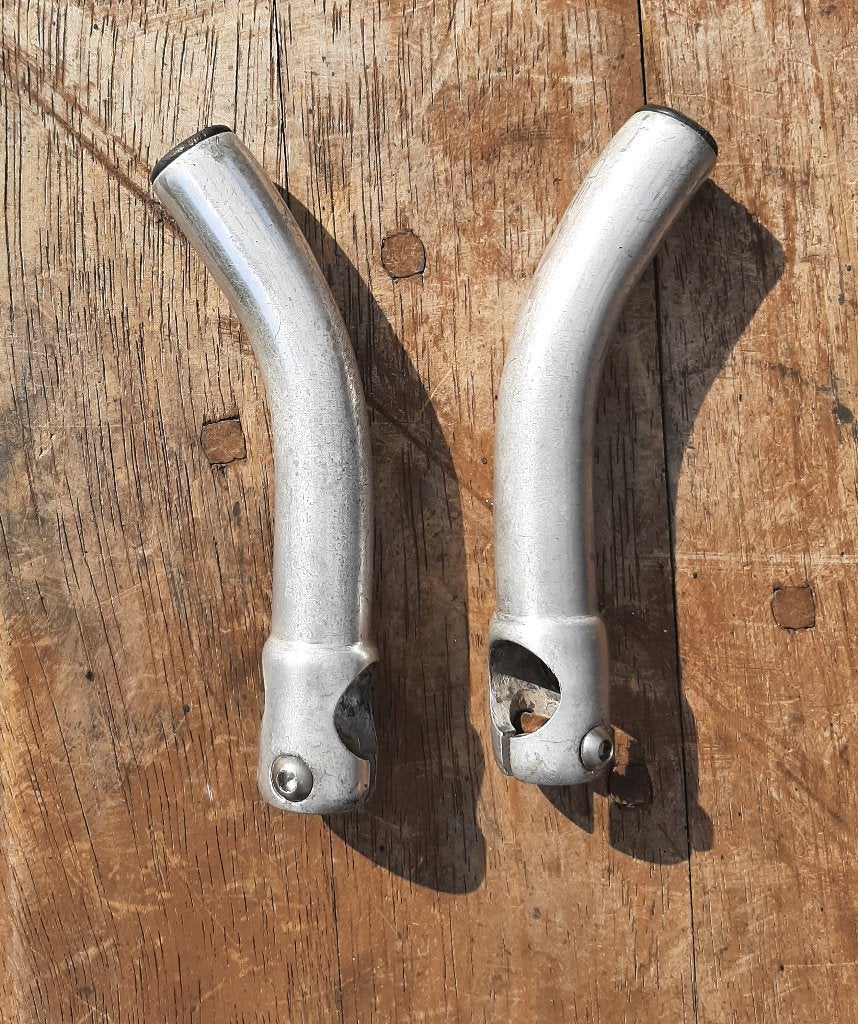 Set Vintage Retro Aluminium Bar Ends - Zilverkleurig, Fietsen en Brommers, Ophalen, Set Vintage Retro Aluminium Bar Ends - Zilverkleurig