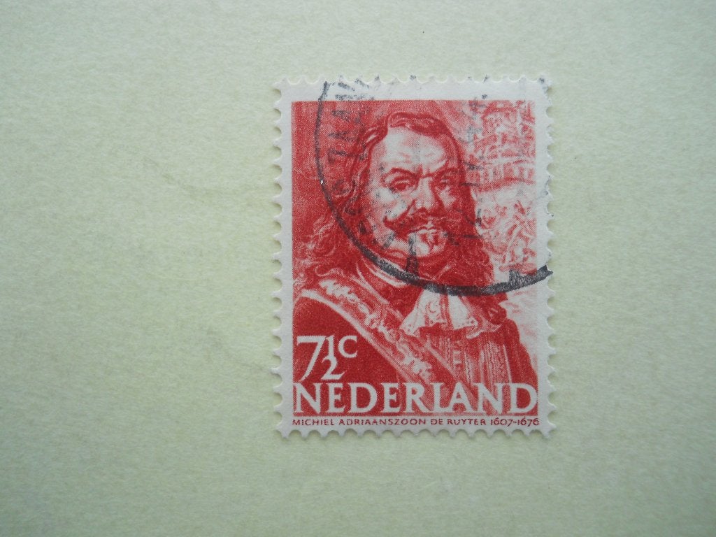 Nederland 1943 Michiel de Ruyter Nvph412 gest. Koog-Zaandijk, Ophalen of Verzenden, Na 1940, Gestempeld