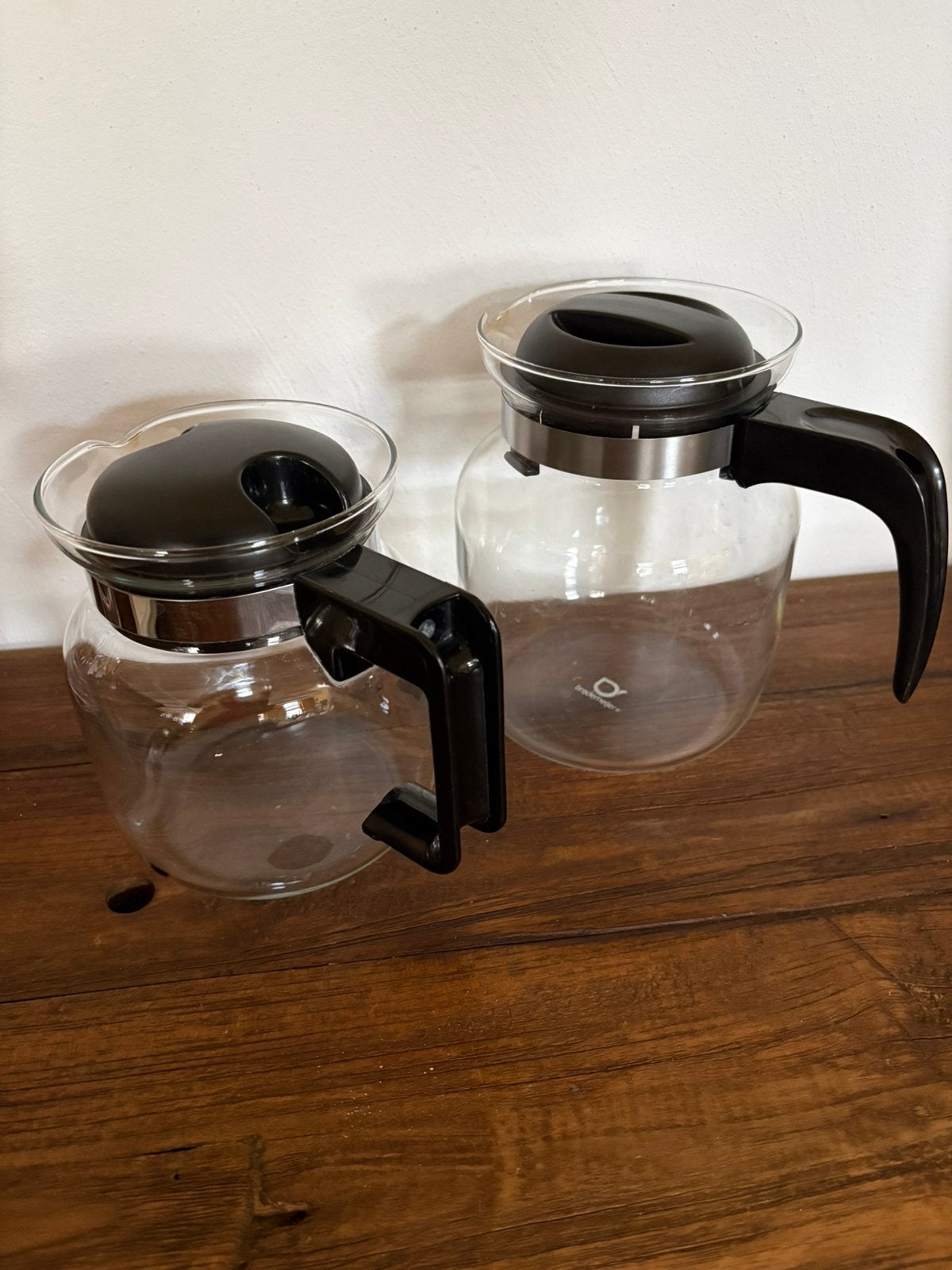 2 glazen koffiekannen / theekannen van Bredemeijer – Zgan, Ophalen of Verzenden, Zo goed als nieuw