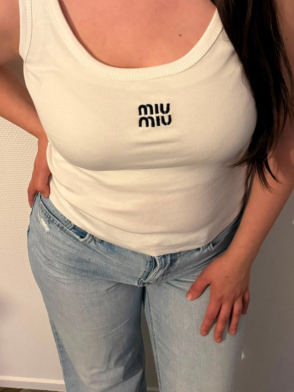 Miu Miu tanktop - hemd wit S-M-L-XL, Wit, Maat 46/48 (XL) of groter, Nieuw, Ophalen of Verzenden
