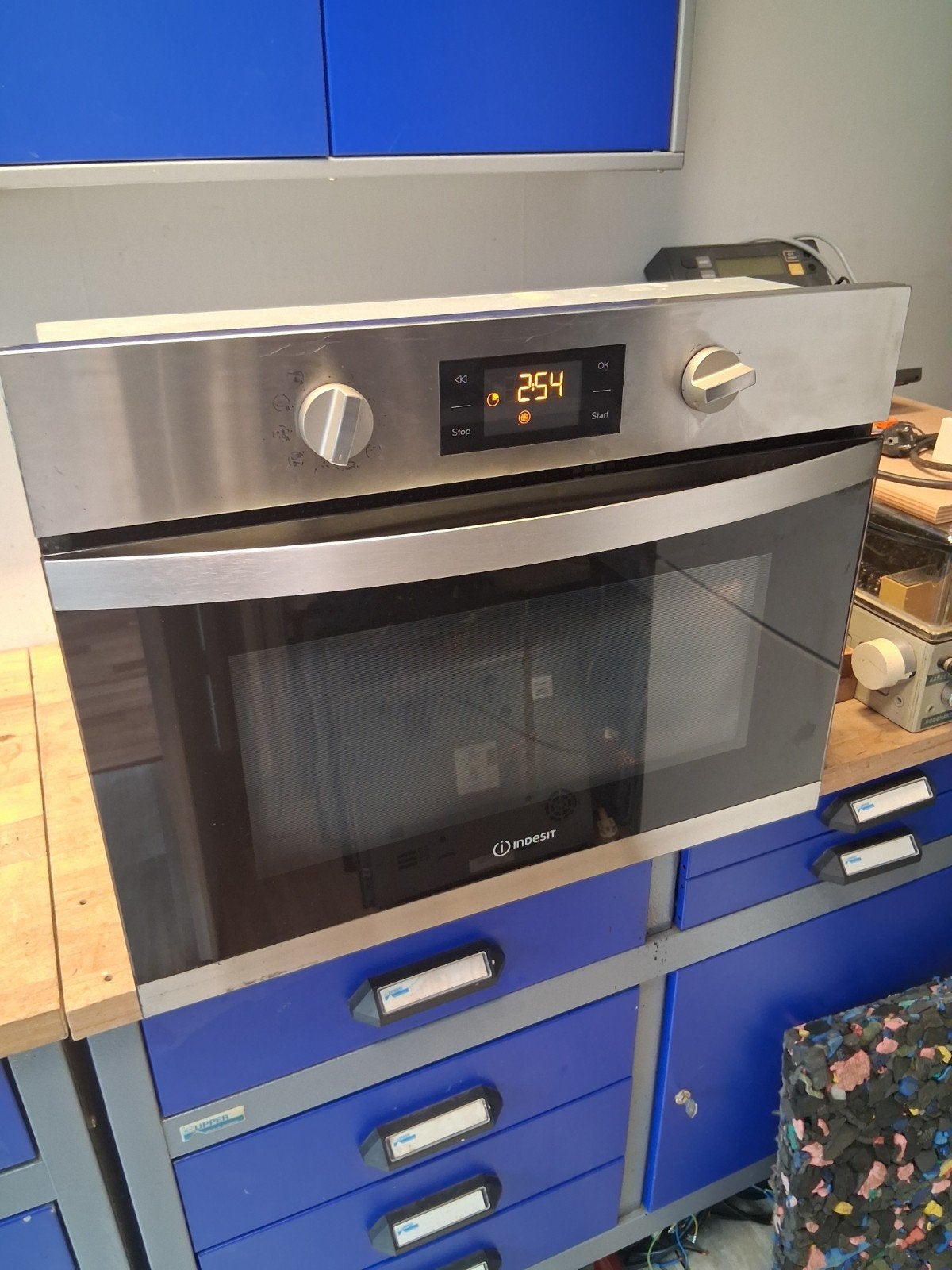 Indesit combimagnetron MWI3400IX, Ophalen, Gebruikt, Combi-oven, Inbouw