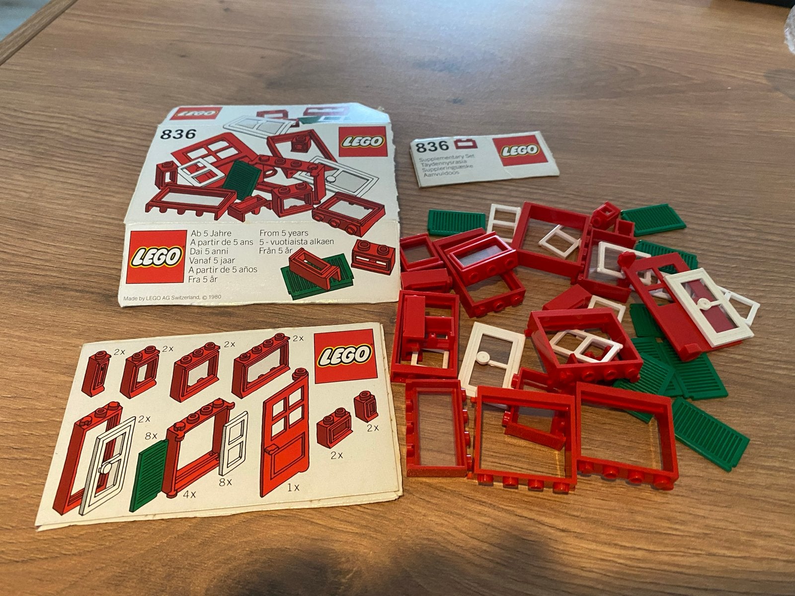 Vintage LEGO Set 836 Ramen en Deuren (1980), Kinderen en Baby's, Gebruikt, Overige thema's, Lego, Ophalen of Verzenden