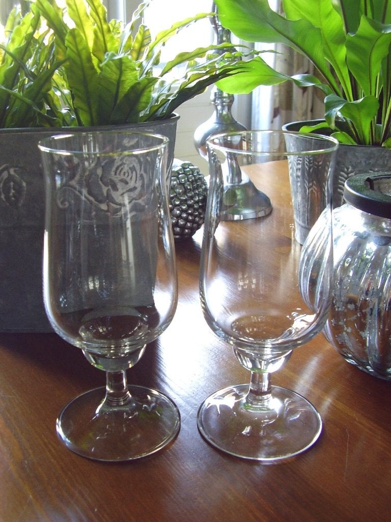 6 bierglazen met lage voet van Leerdam, type Ambassador, Ophalen, Zo goed als nieuw, Bierglas