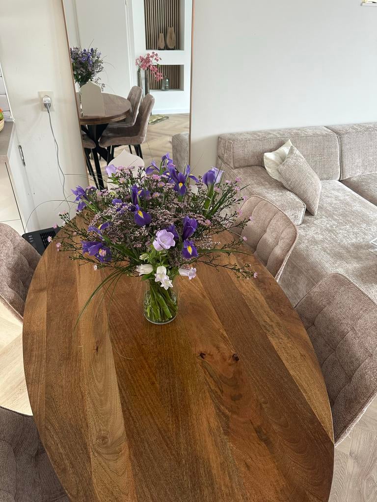 Ovale eettafel 1.60 x 90, Huis en Inrichting, Tafels | Eettafels, Zo goed als nieuw, 150 tot 200 cm, Vier personen, Ovaal