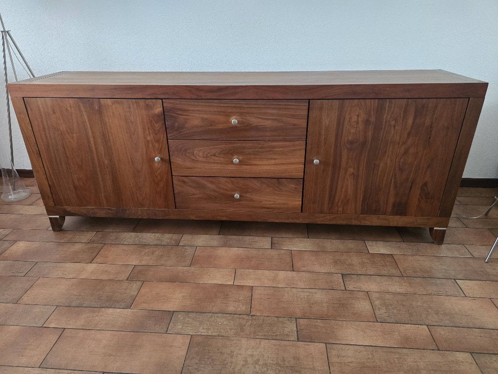 Massief houten meubelset – noten in olie – Goossens, Ophalen, Gebruikt