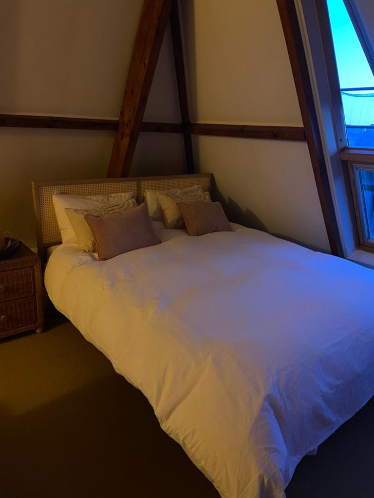 Rotan bed 160x200 z.g.a.n., Ophalen, Tweepersoons, Zo goed als nieuw, 160 cm