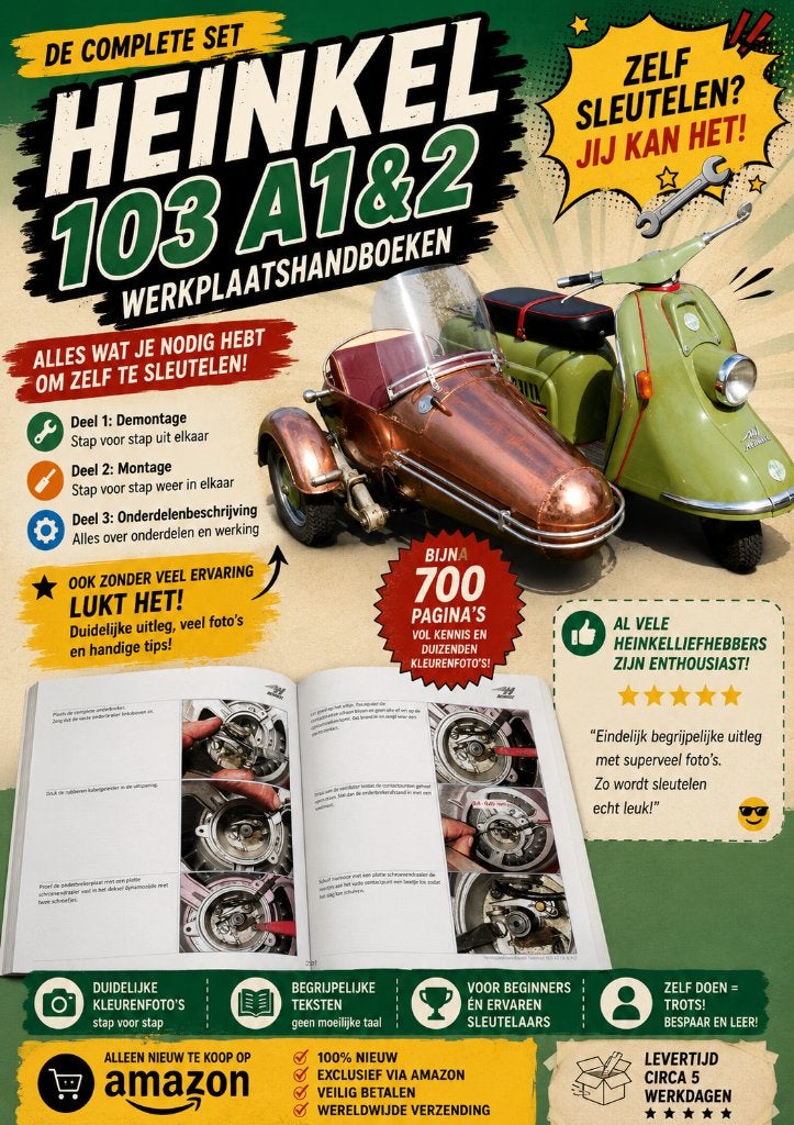 Werkplaatshandboeken Heinkel Tourist 103 A1 & A2, Verzenden, Overige merken
