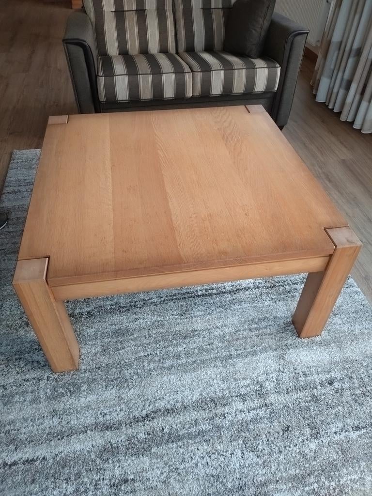 Grenen salontafel, Ophalen, Gebruikt, 50 tot 100 cm, Vierkant
