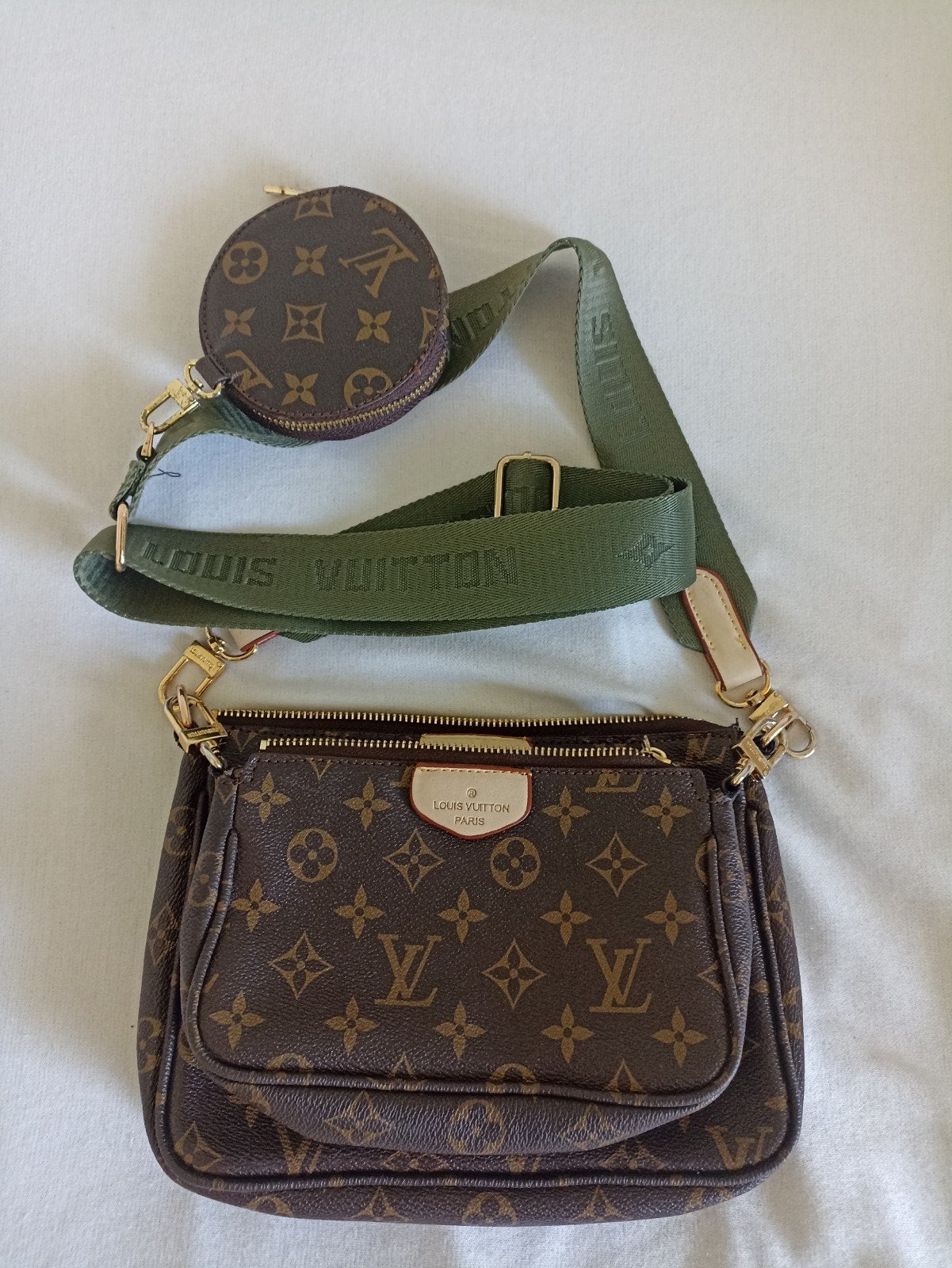Louis Vuitton Multi Pochette Schoudertas Bruin, Ophalen of Verzenden, Zo goed als nieuw, Bruin, Schoudertasje
