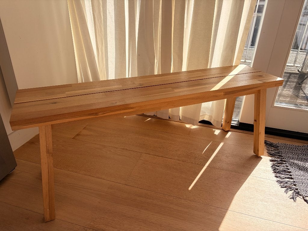 IKEA Bench x2 - Acacia Wood, Huis en Inrichting, Ophalen, Twee, Bruin, Zo goed als nieuw