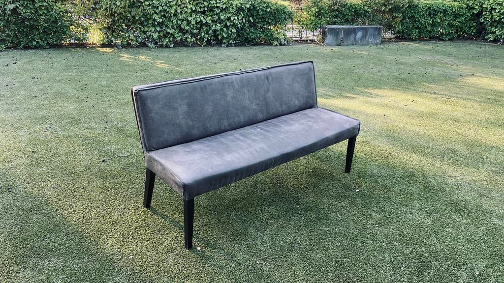 Suede bankje van Loods 5, lichte gebruikssporen, Ophalen, Gebruikt, Overige materialen