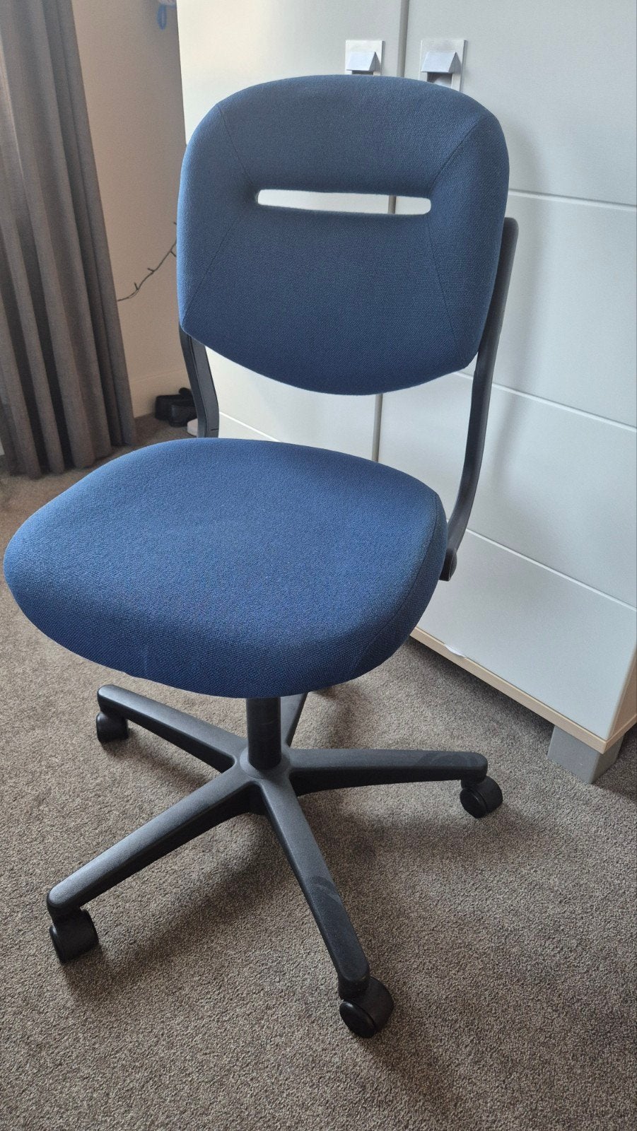 Ahrend 220 bureaustoel, Huis en Inrichting, Bureaustoelen, Ophalen, Gebruikt, Blauw, Bureaustoel