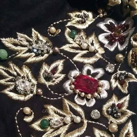 Naaister tachita caftan kaftan borduursels, Maat 38/40 (M), Overige typen, Zwart, Ophalen of Verzenden