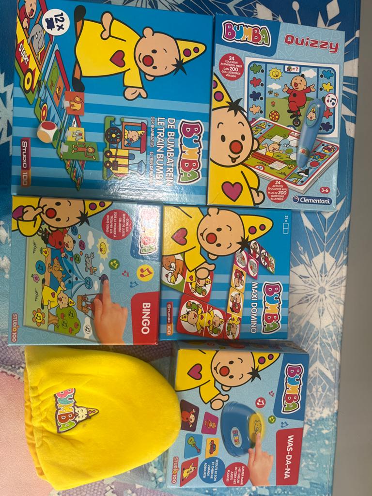 Bumba Speelgoedpakket: Quizzy, Trein, Domino, Bingo, Was-da-, Ophalen of Verzenden, Gebruikt, Puzzelen, Met geluid