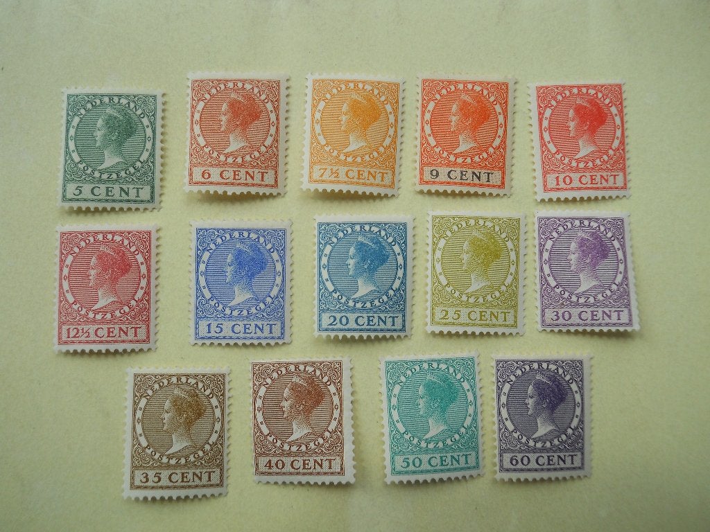 Nederland 1924 Kon. Wilhelmina serie Nvph.149-162 ongebruikt, Ophalen of Verzenden, T/m 1940, Postfris