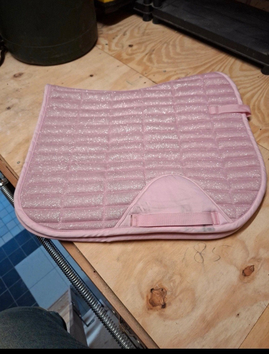 dressuurdekje roze met glitter, Dieren en Toebehoren, Full (L), Dressuurdekje, Ophalen of Verzenden, Zo goed als nieuw