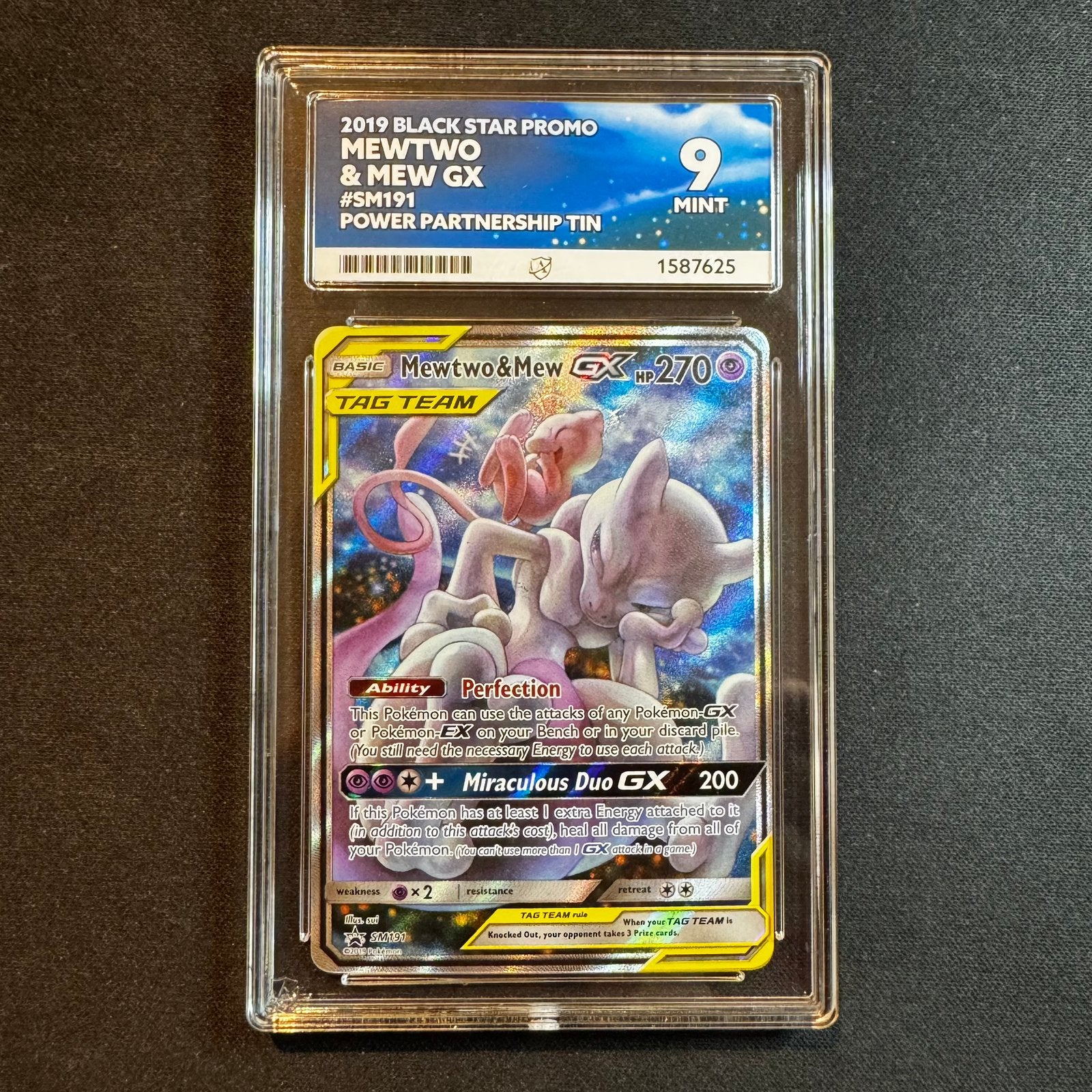 Pokémon Mewtwo & Mew SM191 ACE 9, Ophalen of Verzenden, Zo goed als nieuw