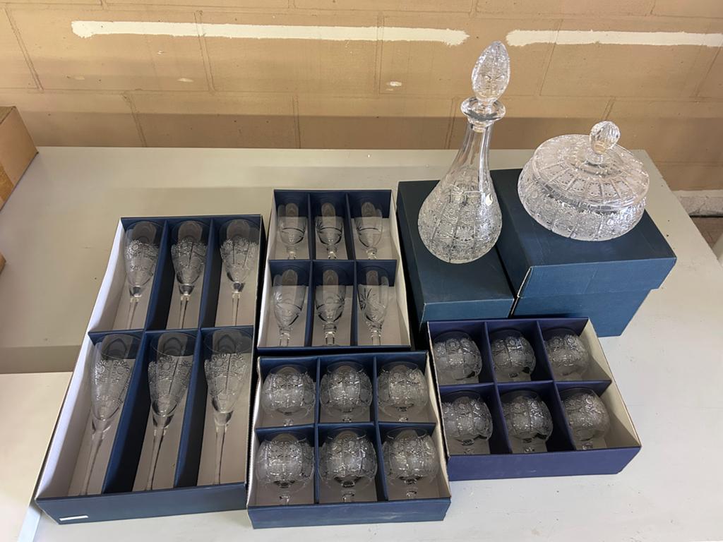 Bohemia kristal tafelset, Antiek en Kunst, Antiek | Glas en Kristal, Ophalen
