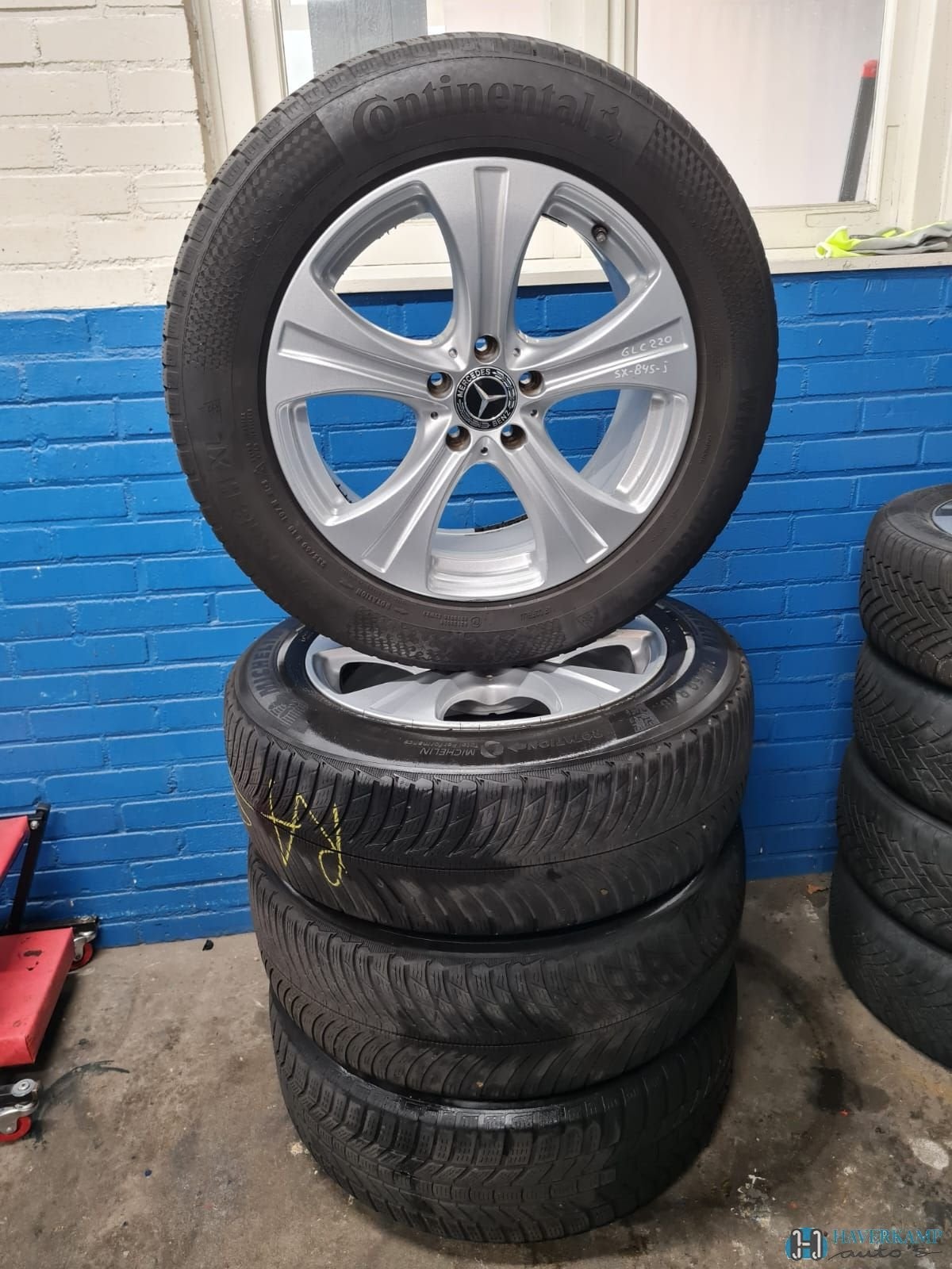 Mercedes GLC winterset 235 60 18 origineel, Auto-onderdelen, Banden en Velgen, Ophalen, 18 inch, Gebruikt, -