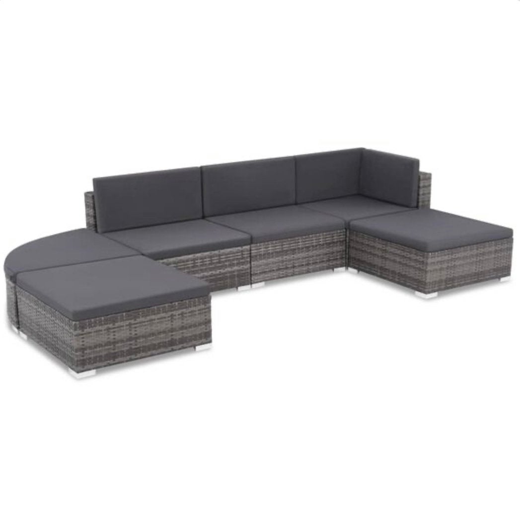 6 delig loungeset, Tuin en Terras, Ophalen, Zo goed als nieuw, 6 zitplaatsen, Loungeset