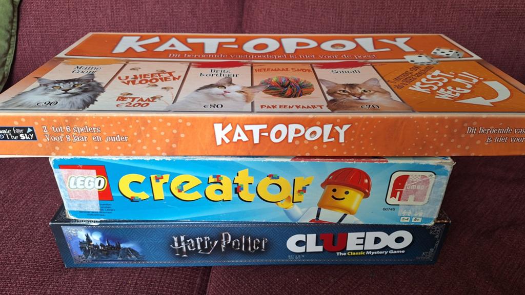 Kat-opoly, LEGO Creator en Harry Potter Cluedo, Vijf spelers of meer, Ophalen of Verzenden, Gebruikt, Jumbo, Group and Warren Industries