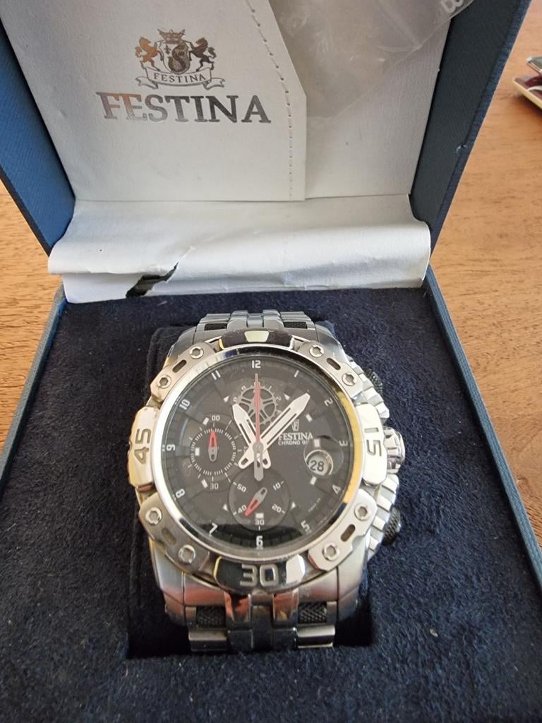 Festina Chronograaf Bike Heren Horloge - Tijdloze Elegantie, Sieraden, Tassen en Uiterlijk, Horloges | Heren, Overige merken, Staal