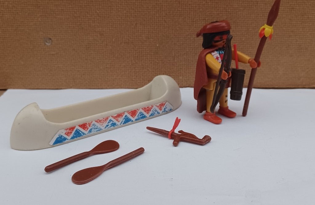 playmobil indiaan met kano, Ophalen of Verzenden, Gebruikt, Complete set