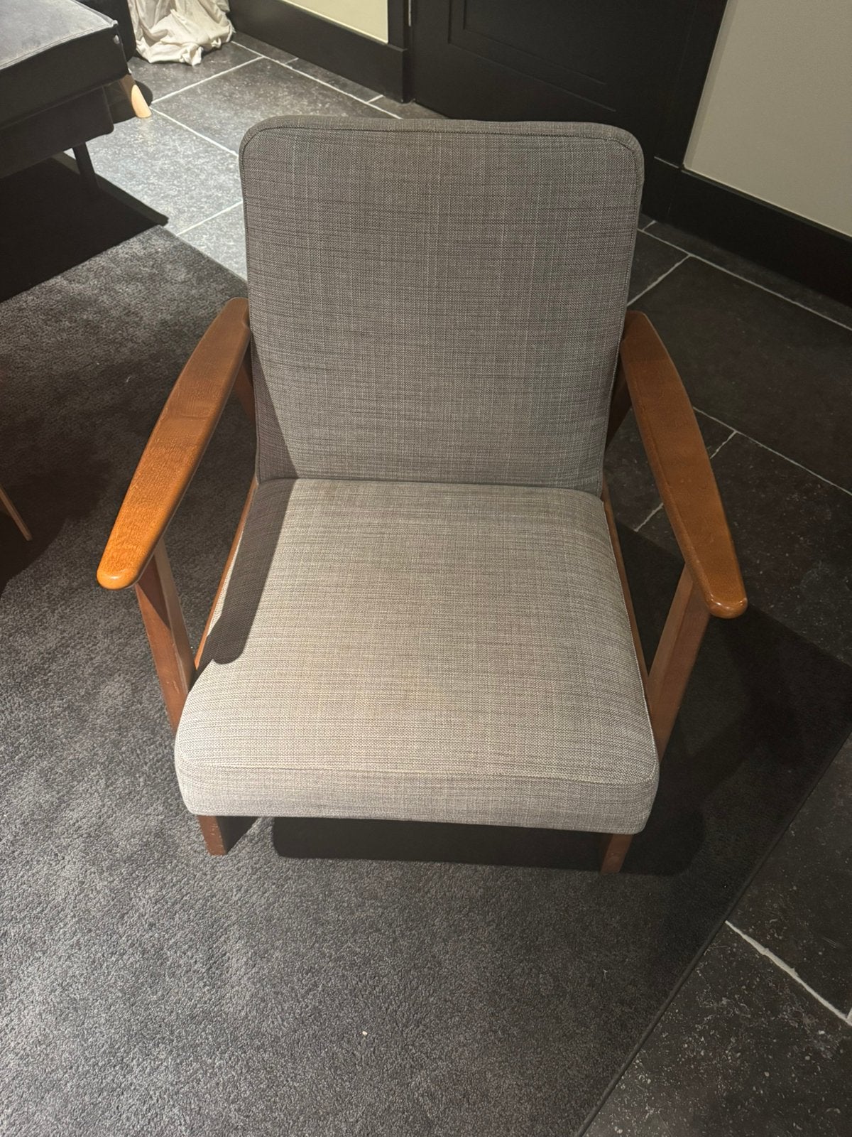 EKENÄSET Fauteuil, eiken/Gunnared stof, Huis en Inrichting, Ophalen, Zo goed als nieuw, 75 tot 100 cm, 50 tot 75 cm