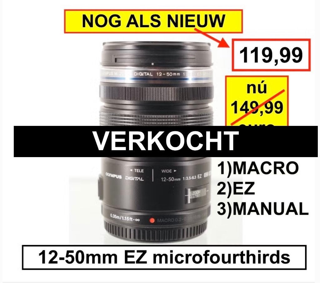 ALS NIEUW OM-system / Olympus 12-50mm EZ MSC mft met MACRO, Ophalen, Macrofunctie, Micro Four Thirds, Olympus