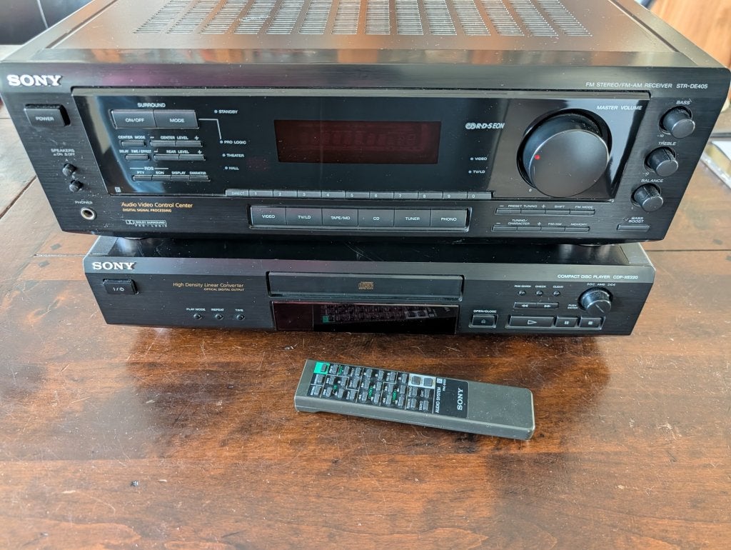 sony versterker str-de406+ cd speler CDP-XE220, Ophalen, Losse componenten, Zo goed als nieuw, Sony