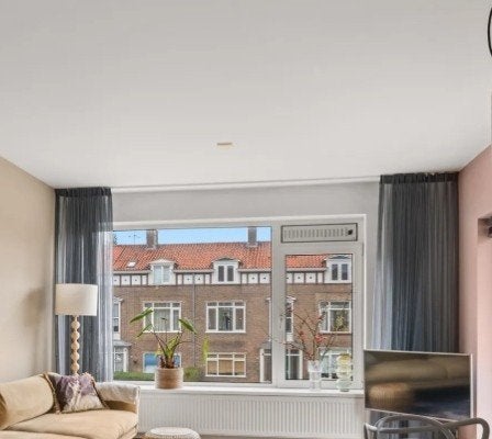 Pair of extra-wide grey curtains, lightweight woven fabric, Ophalen of Verzenden, Gebruikt