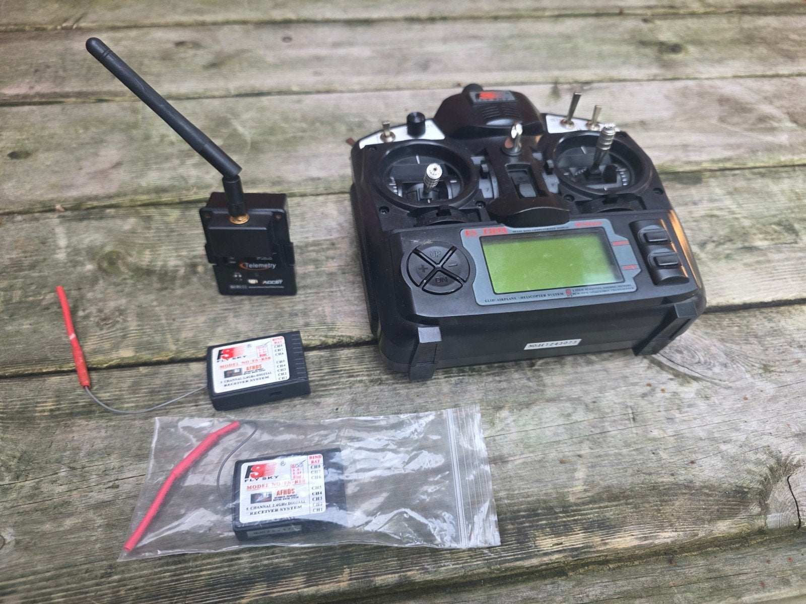 Skyfly Zenderset TH9X met 2 ontvangers en telemetrie, Hobby en Vrije tijd, Ophalen of Verzenden, Gebruikt