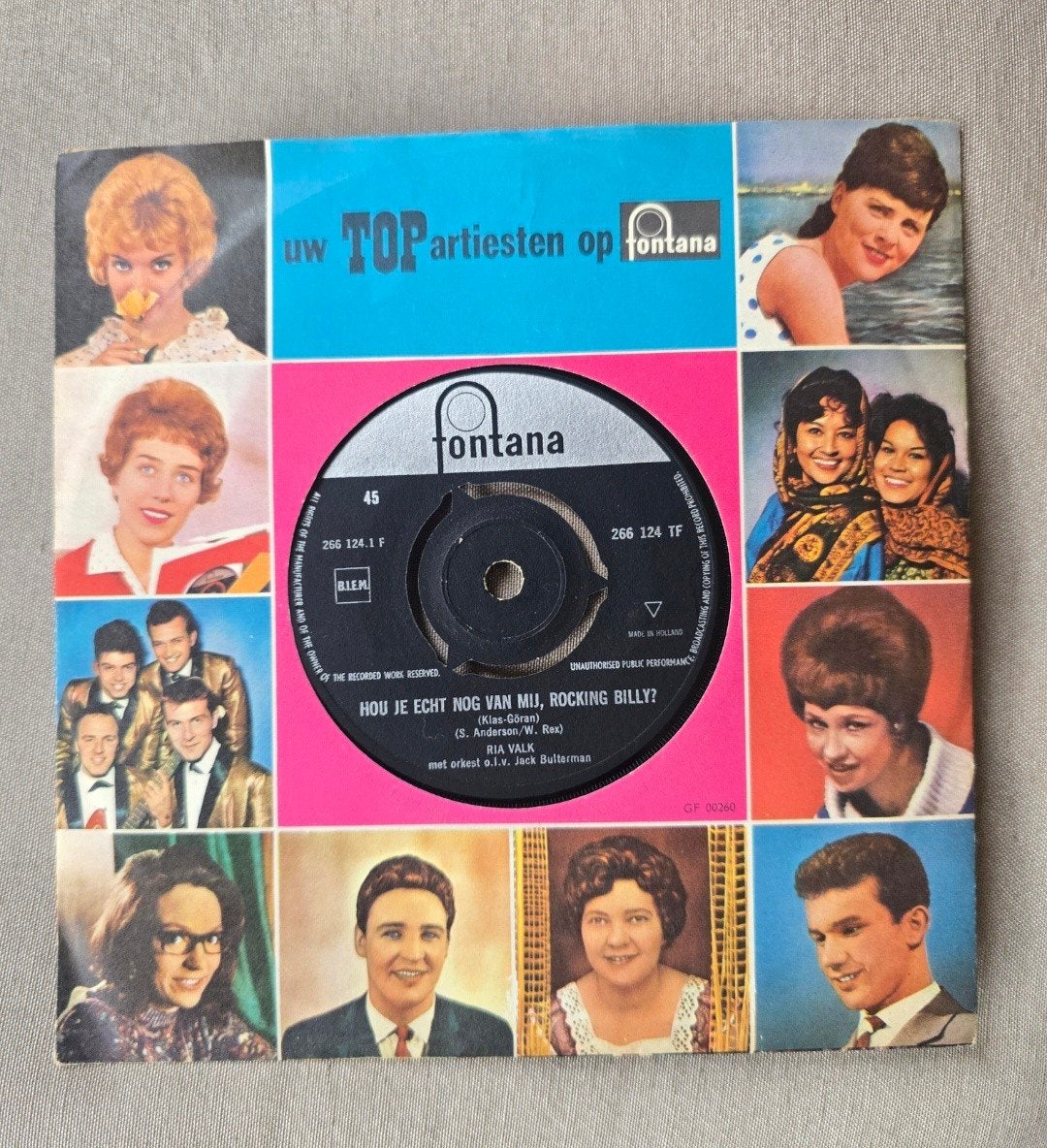 RIA VALK SINGLE, Cd's en Dvd's, Vinyl Singles, 7 inch, Zo goed als nieuw, Overige typen, Nederlandstalig