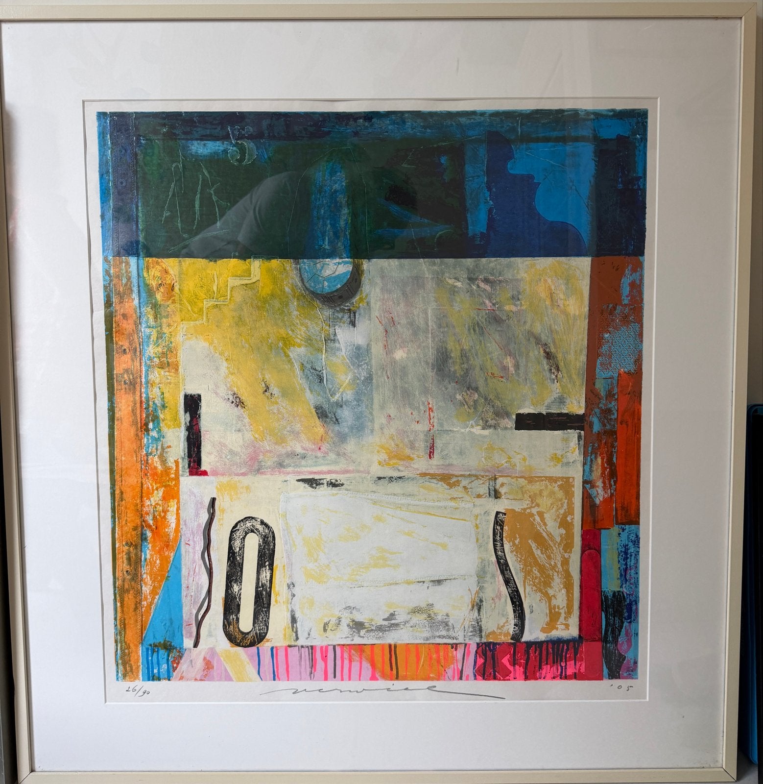 Jos Verwiel - Vitrina - Zeefdruk 90x90 cm, Ophalen