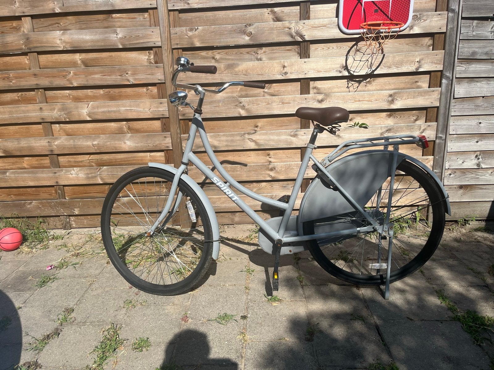 Spirit transportfiets damesfiets grijs, Fietsen en Brommers, Fietsen | Dames | Damesfietsen, Terugtraprem, Gebruikt, 50 tot 53 cm
