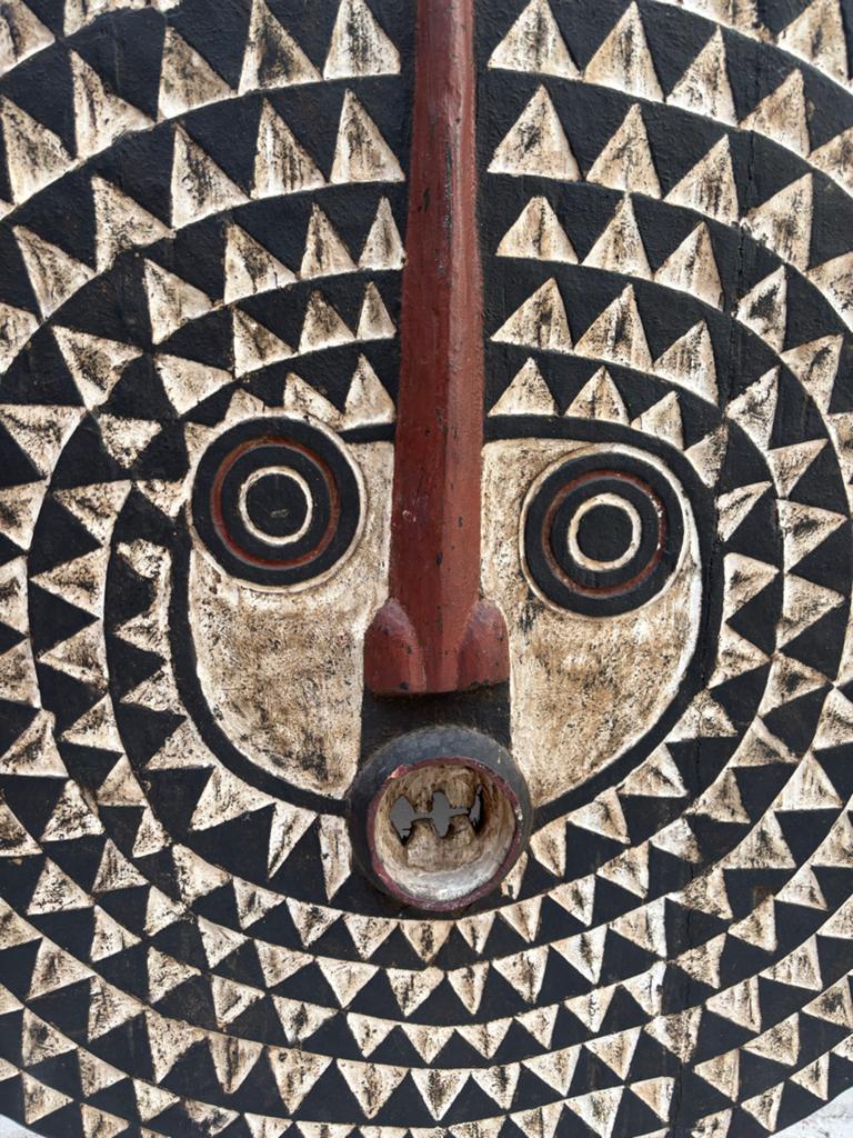 Decoratief Afrikaans Masker - Handgesneden Hout, Ophalen