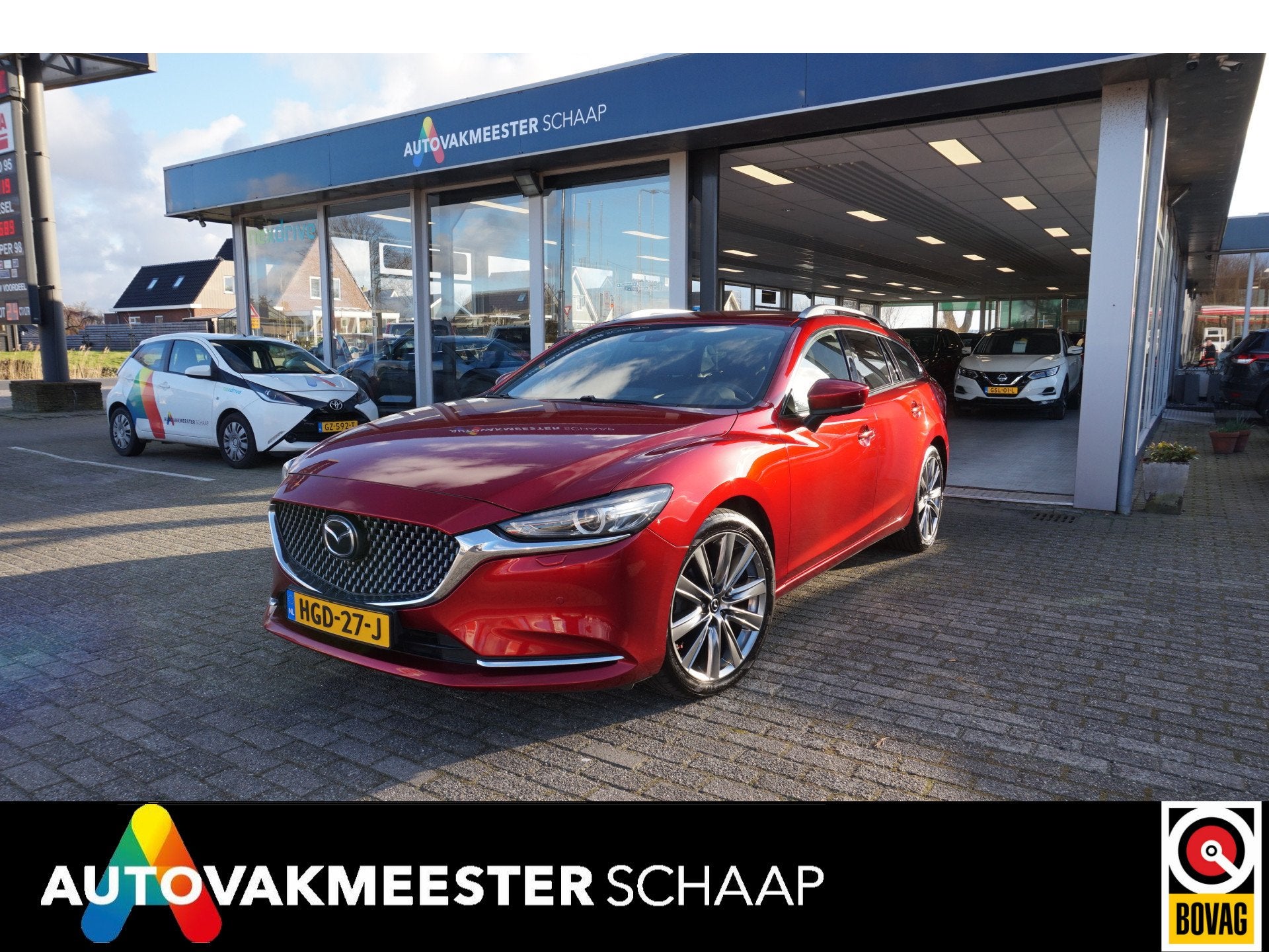 Mazda 6 Sportbreak 2.5 SkyActiv-G 194 ,98dkm Automaat Incl 1, 12 maanden, Gebruikt, 4 cilinders, 6 sportbreak