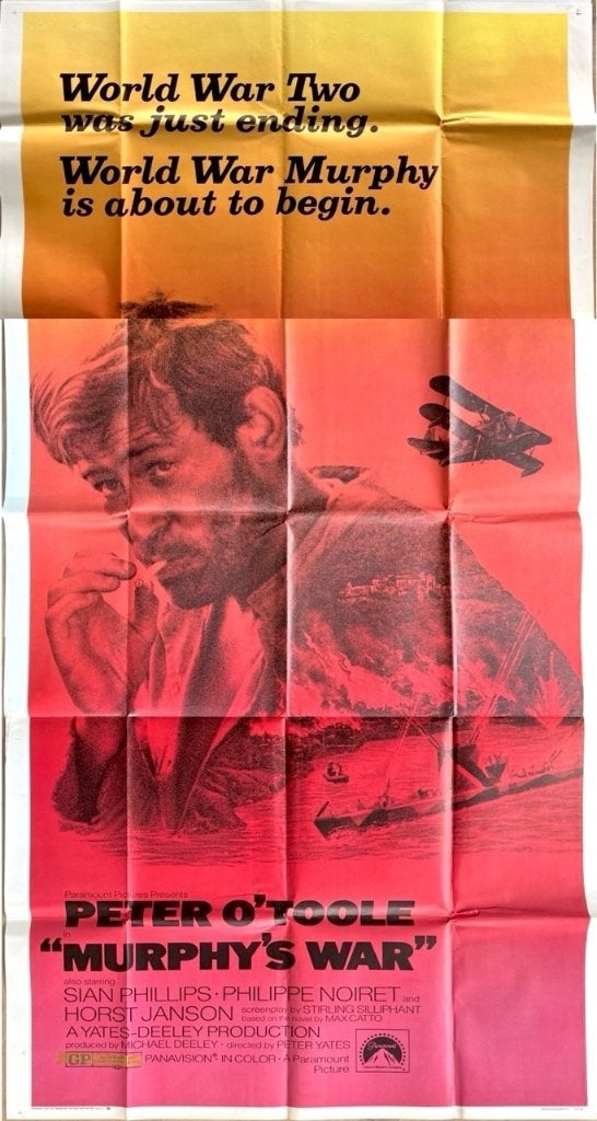 Murphy's War (1971) - Originele filmposter, Verzamelen, Ophalen of Verzenden, Gebruikt, A1 t/m A3, Film en Tv