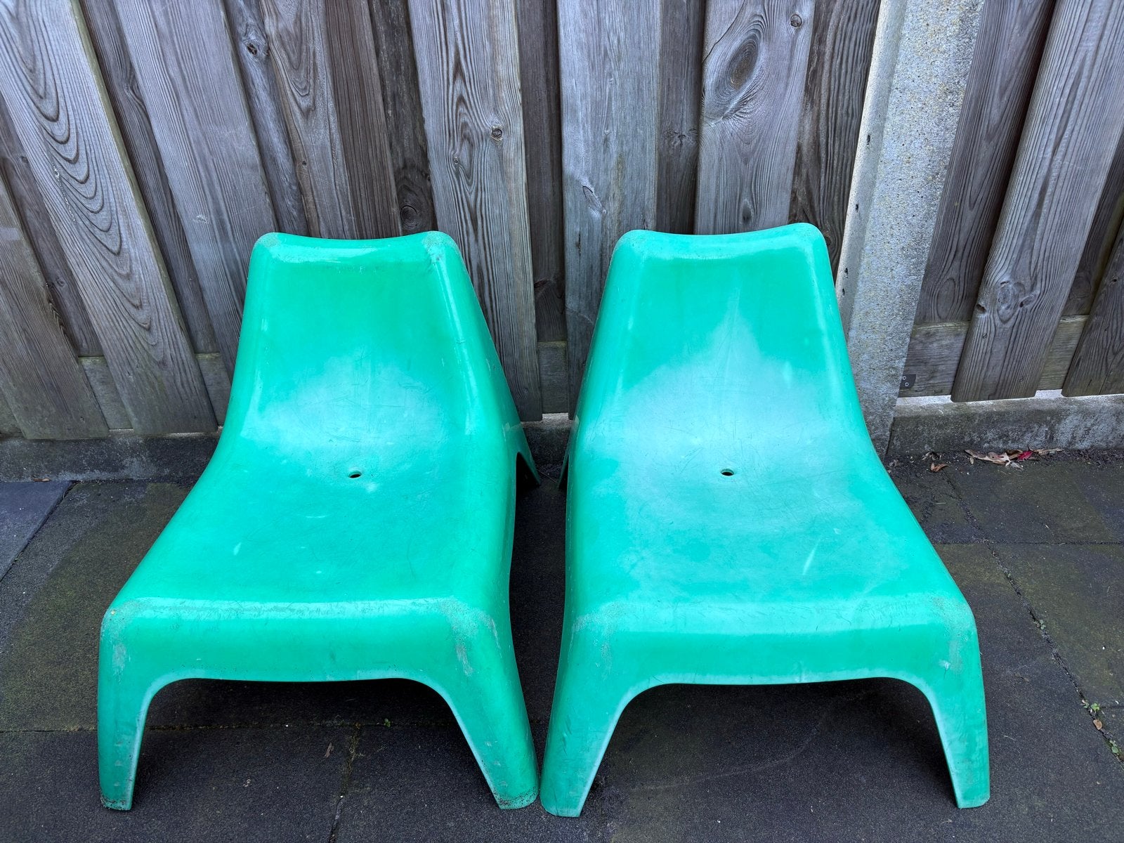 2 Groene Kunststof kinder tuinstoelen Ikea, Tuin en Terras, Ophalen, Gebruikt, Kunststof, Stapelbaar