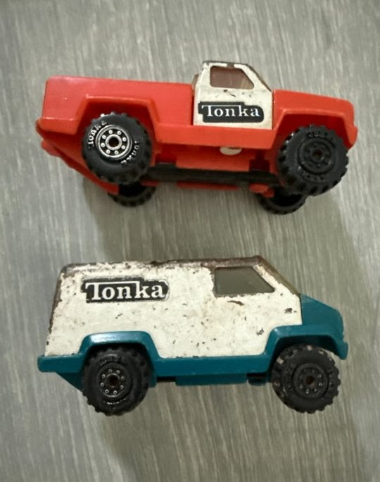 Vintage Tonka speelgoedauto's - set van 2, Verzamelen, Speelgoed, Ophalen of Verzenden, Gebruikt
