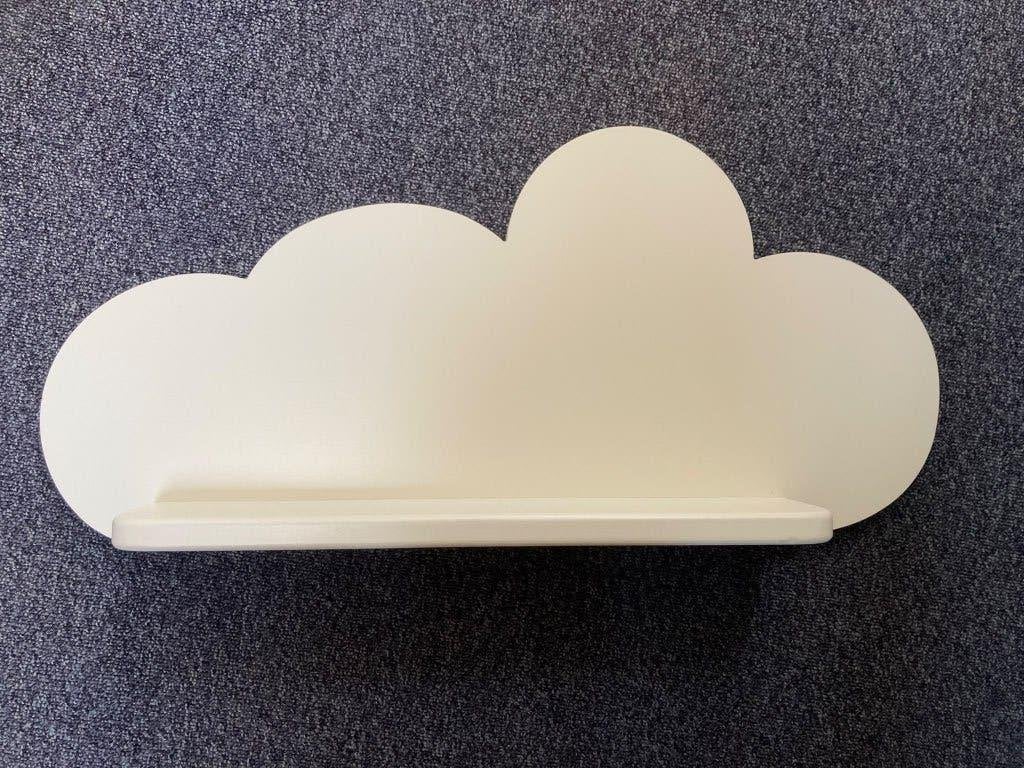 Wandplank wolk wit (per stuk, 3 stuks beschikbaar), Ophalen, Overige merken, Handgemaakt, Zo goed als nieuw