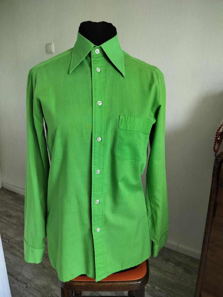Vintage blouse/hemd, Kleding | Dames, Blouses en Tunieken, Zo goed als nieuw, Groen, Ophalen of Verzenden
