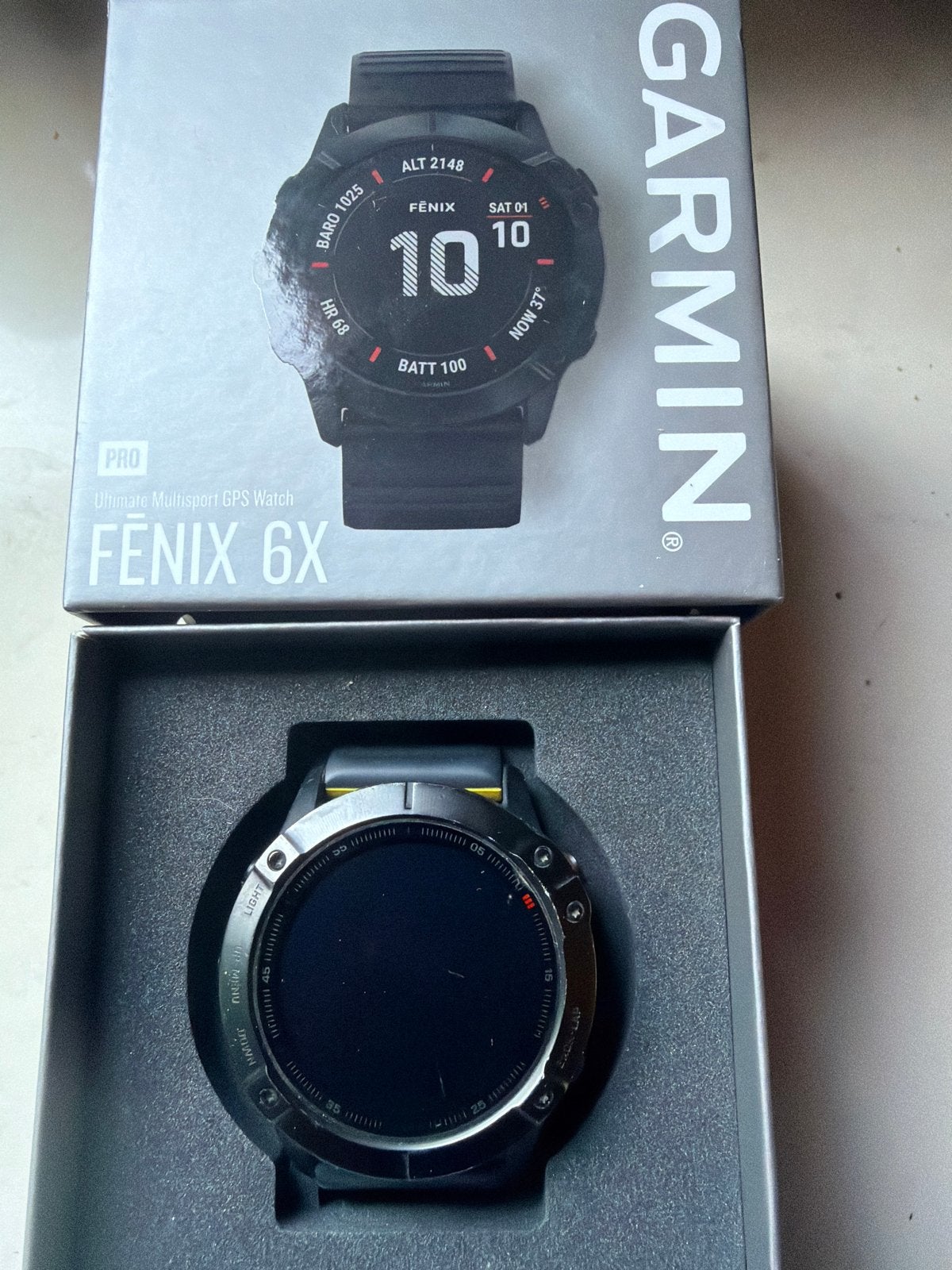 Garmin Fenix 6X Pro Ultimate Multisport GPS Horloge, Zwart, Ophalen of Verzenden, Waterdicht, Afstand