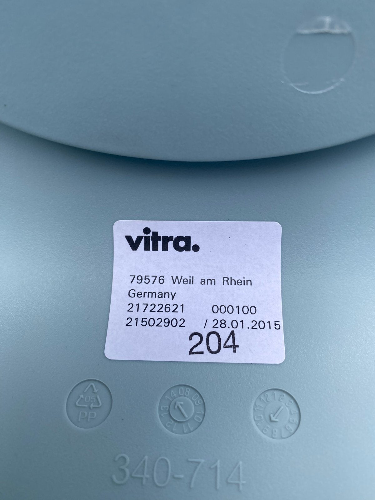 Vitra Eames Elephant - Lichtblauw design object, Ophalen, Gemerkt, Object, Blauw