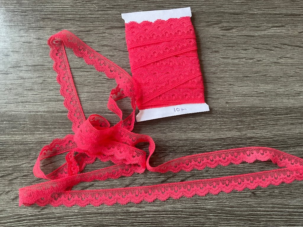 Nr 301) Aanbieding roze vintage kant 10 m € 4,00, Verzenden, Nieuw, Kant